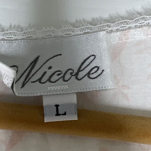 Nicole Vintage NOS Gown Robe Set Large Pink Bows Cottagecore Traditional READ - Picture 4 of 16